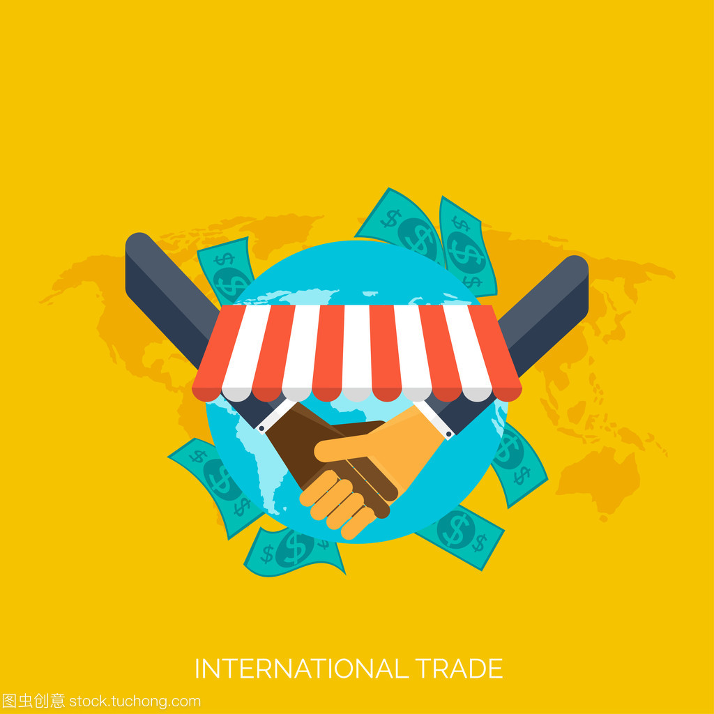 平的手。全球國(guó)際貿(mào)易概念背景。業(yè)務(wù)和賺錢